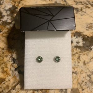 Swarovski crystal green earrings